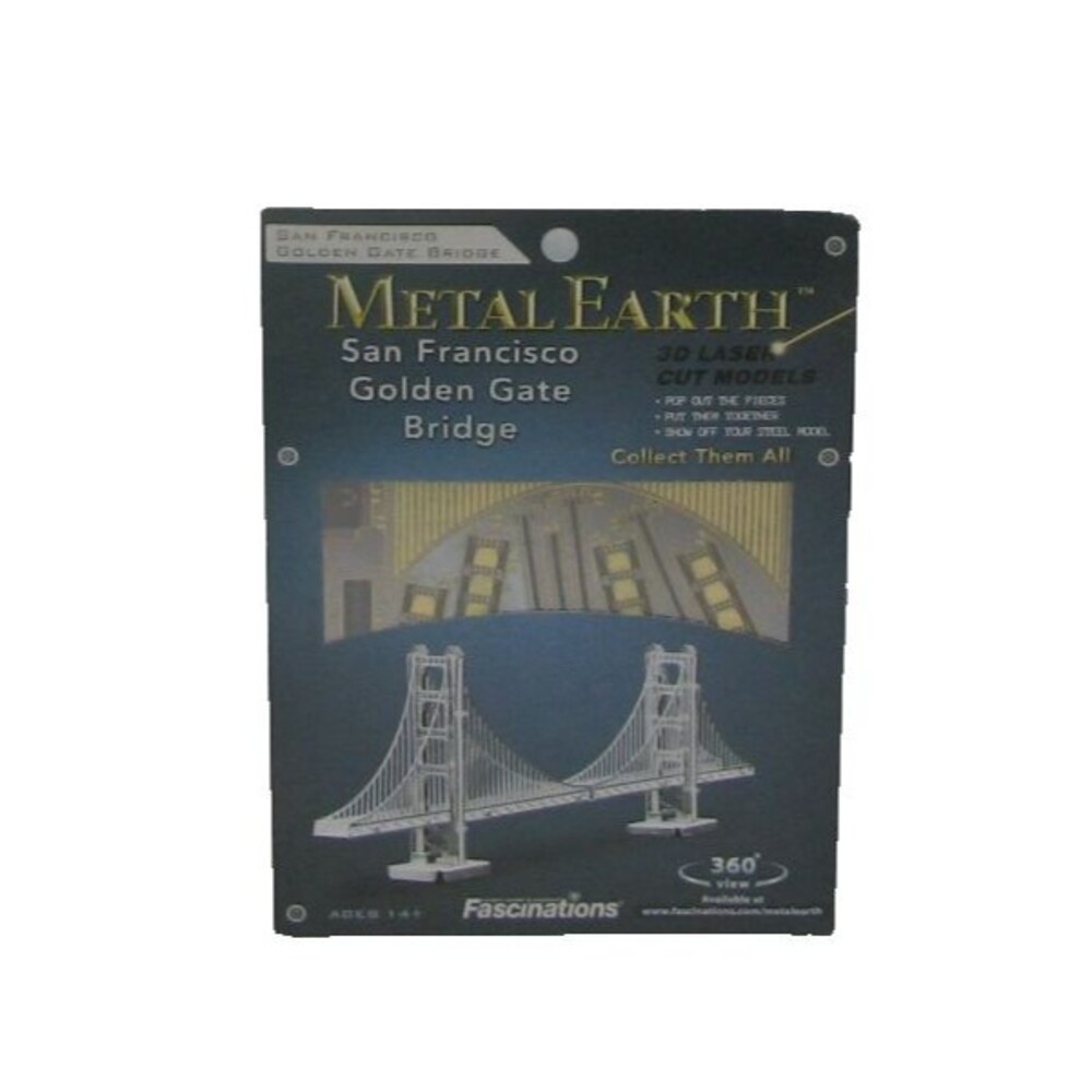 Fascinations Metal Earth Golden Gate Bridge 3D Laser Cut Steel Puzzle Model Kit